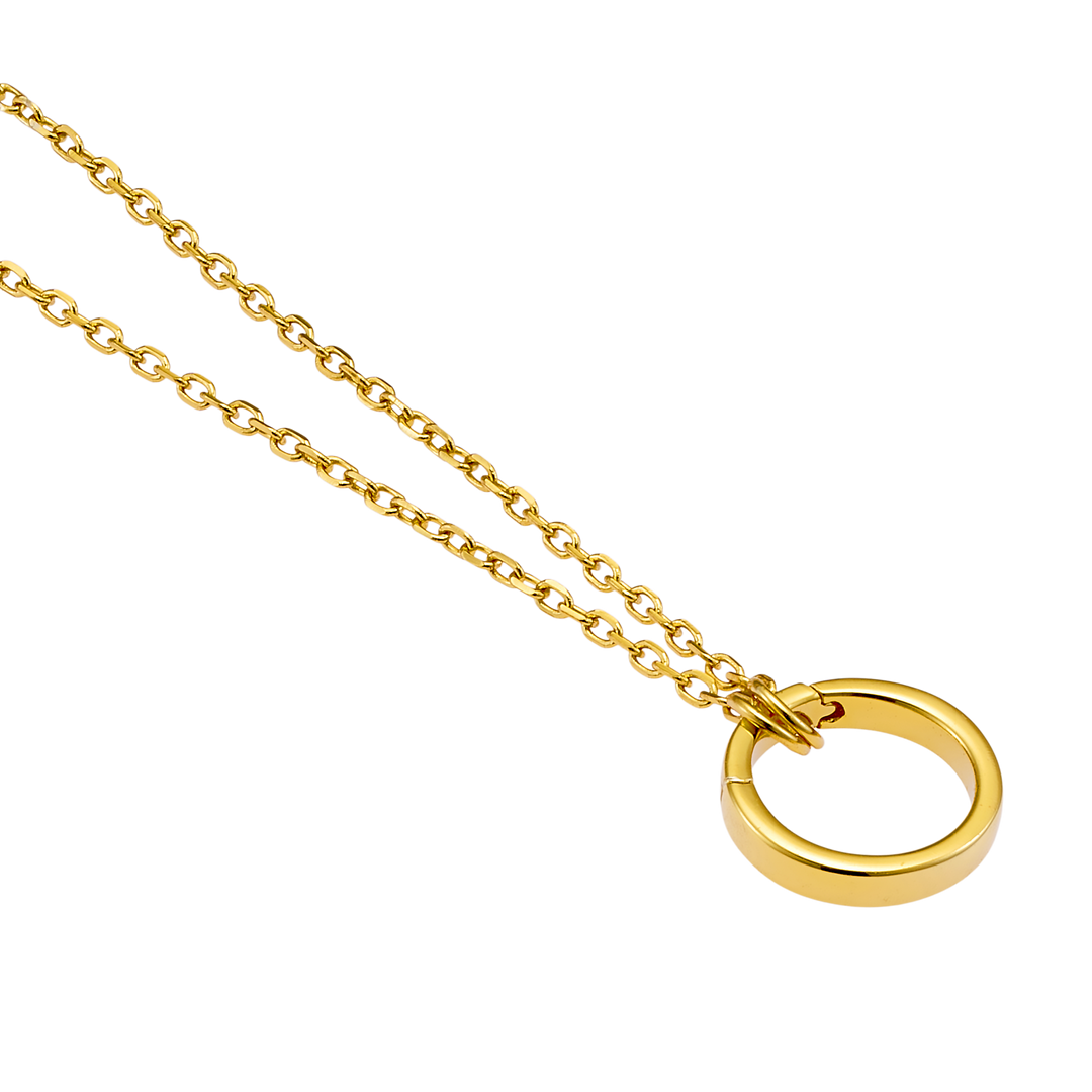 Charmed 14k Gold Vermeil Thin 'O' Charm Necklace