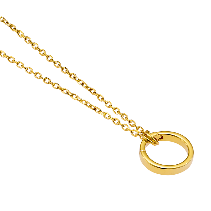 Charmed 14k Gold Vermeil Thin 'O' Charm Necklace