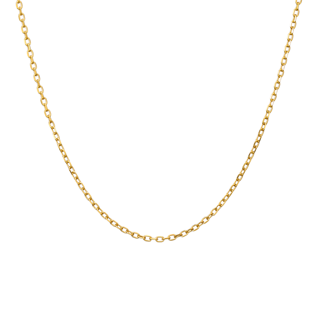 Icon 14k Gold Vermeil Plain Belcher Chain Necklace