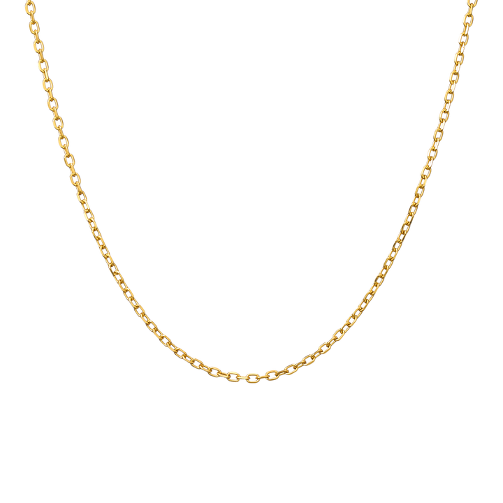 Icon 14k Gold Vermeil Plain Belcher Chain Necklace