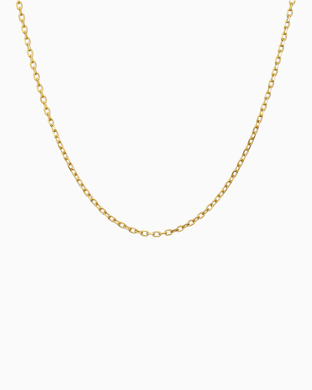Icon 14k Gold Vermeil Plain Belcher Chain Necklace