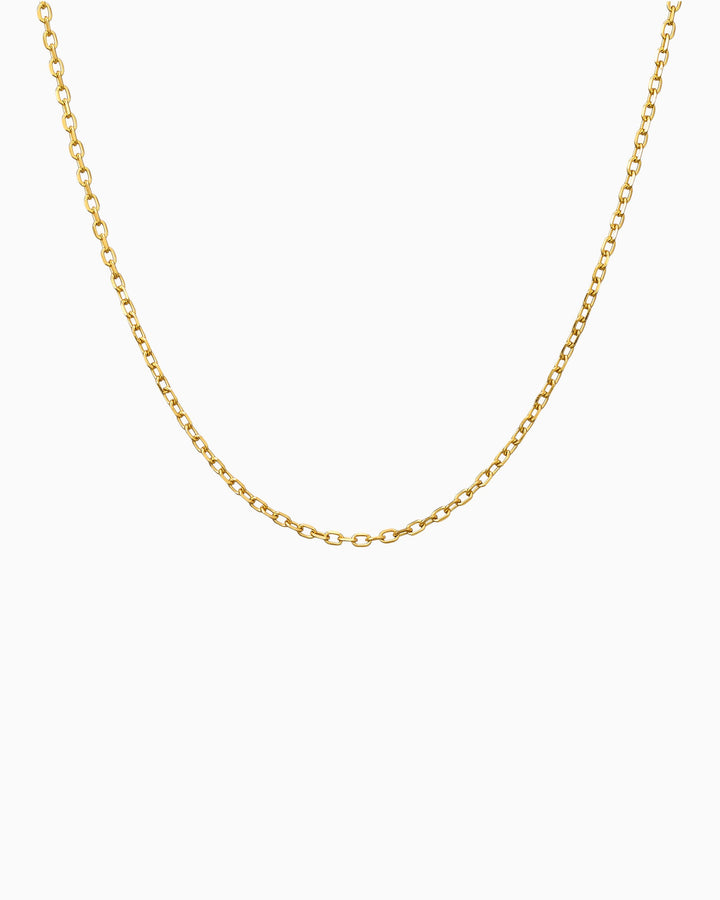 Icon 14k Gold Vermeil Plain Belcher Chain Necklace