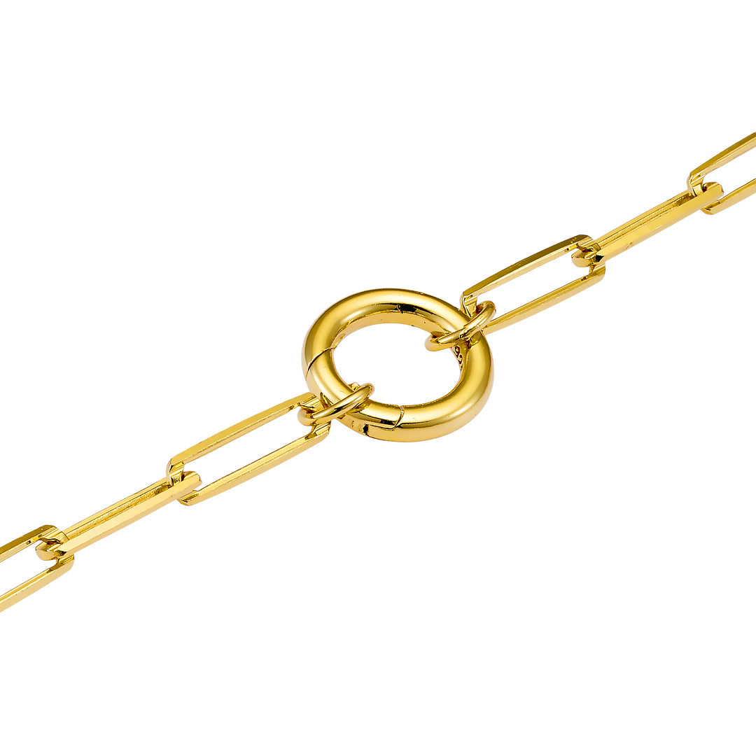 Charmed 14k Gold Vermeil Paper Clip 'O' Link Necklace 50cm