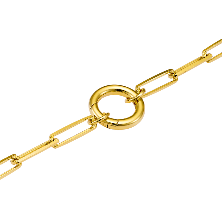 Charmed 14k Gold Vermeil Paper Clip 'O' Link Necklace 50cm