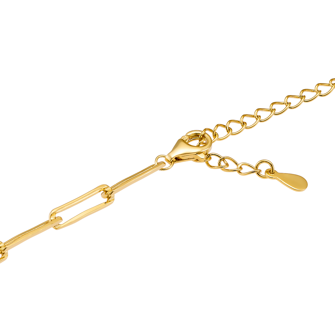 Charmed 14k Gold Vermeil Multi Chain 'O' Link Necklace 50cm