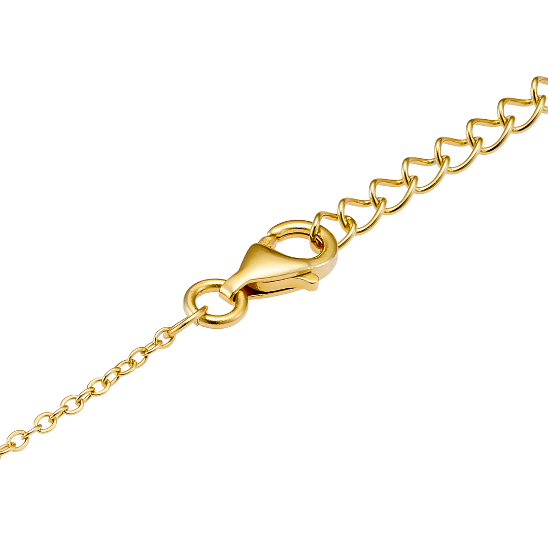 Lustre 14k Gold Vermeil Plain Bean Necklace