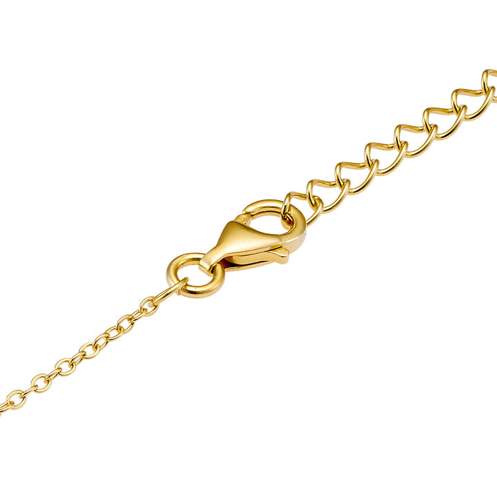 Lustre 14k Gold Vermeil Plain Bean Necklace