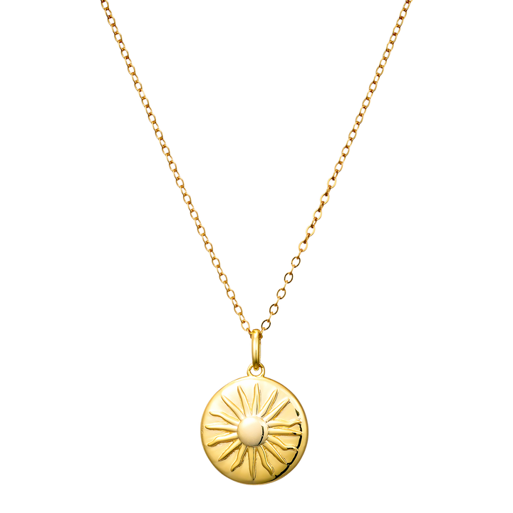 Lustre 14k Gold Vermeil Medallion Sun Necklace