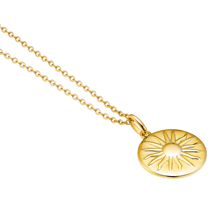 Lustre 14k Gold Vermeil Medallion Sun Necklace