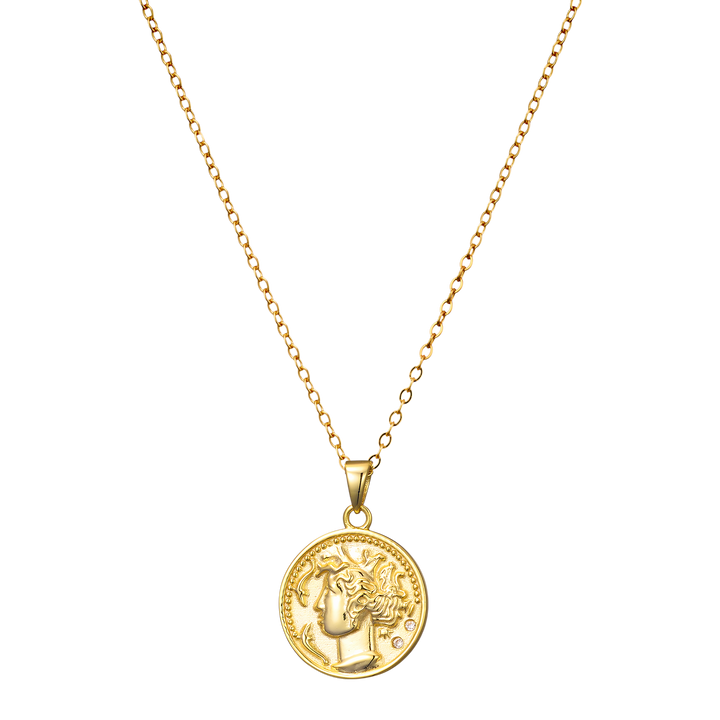 Lustre 14k Gold Vermeil Medallion Empire Necklace
