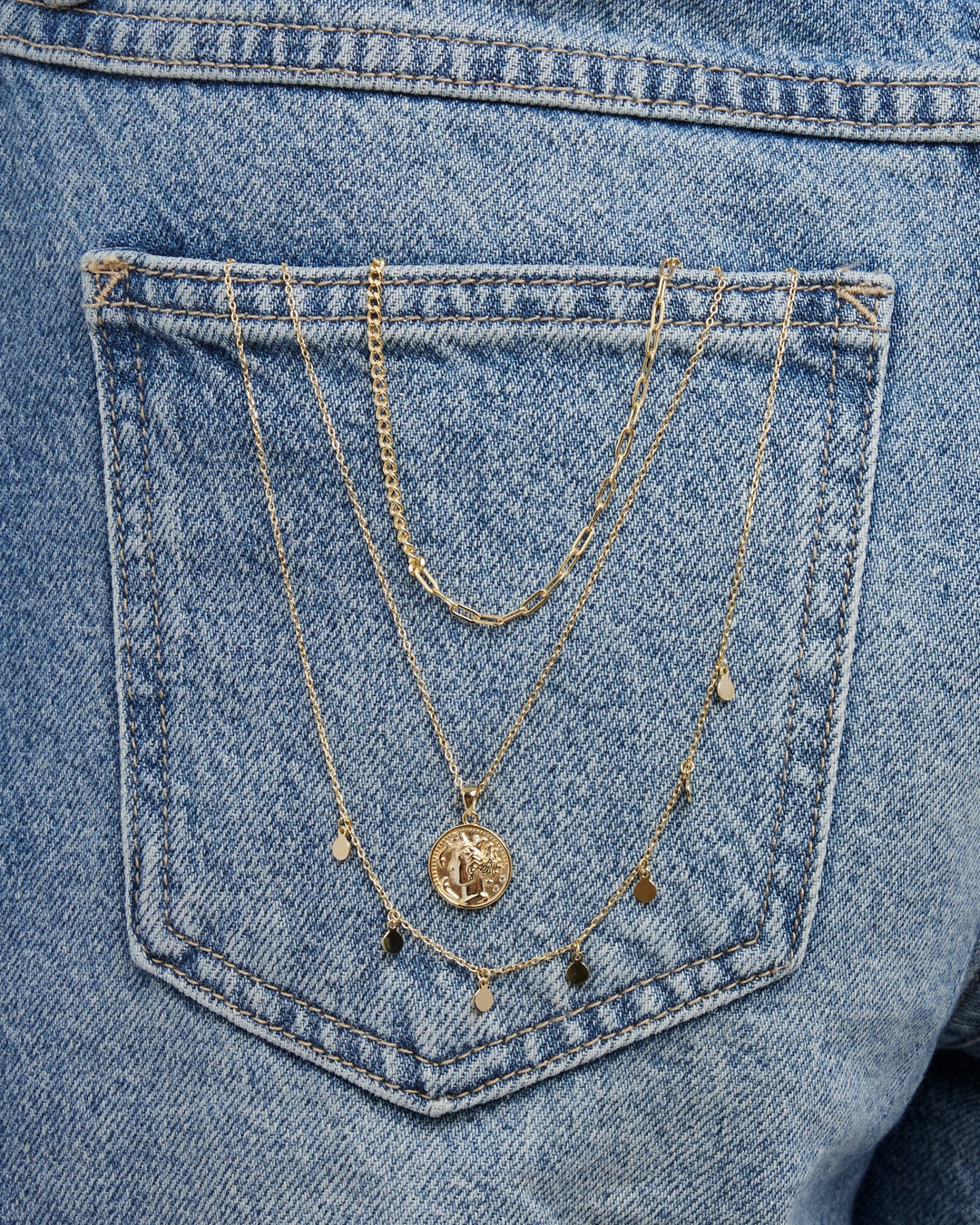 Lustre 14k Gold Vermeil Medallion Empire Necklace