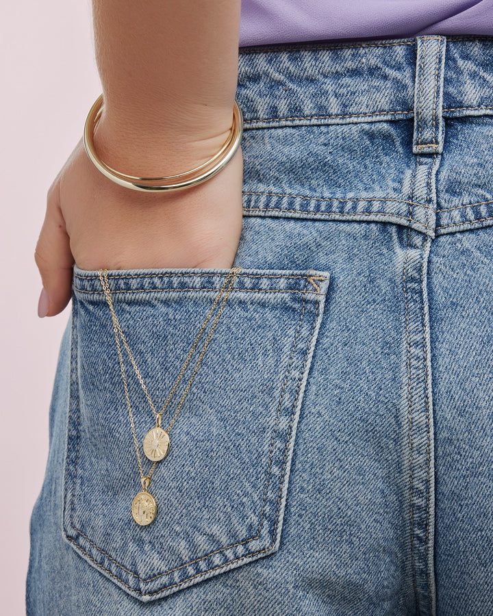 Lustre 14k Gold Vermeil Medallion Empire Necklace