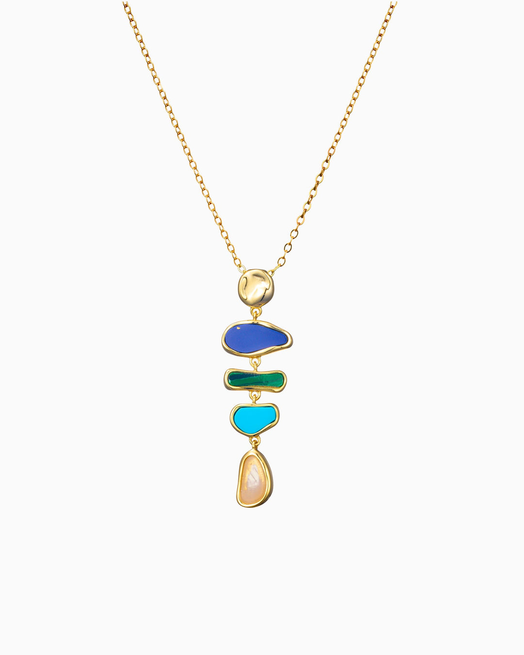 Prism 14k Gold Vermeil Multistone Drop Necklace