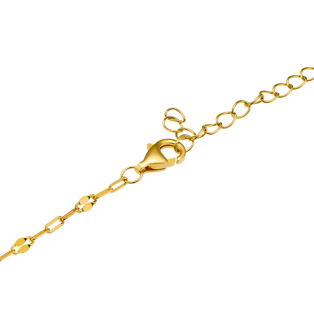 Imprint 14K Gold Vermeil Initial Cubic Zirconia Necklace