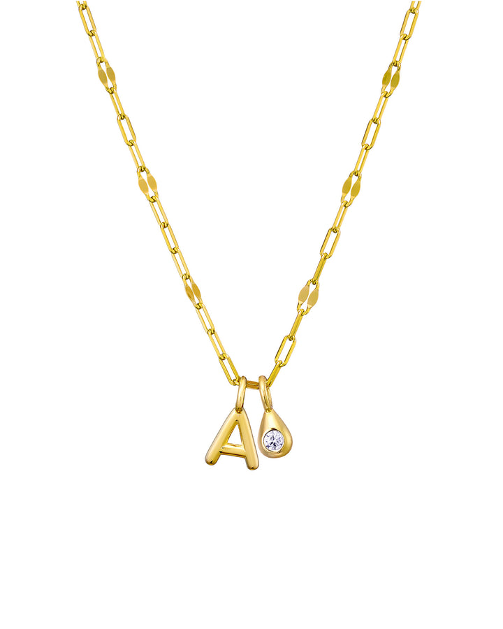 Imprint 14K Gold Vermeil Initial Cubic Zirconia Necklace