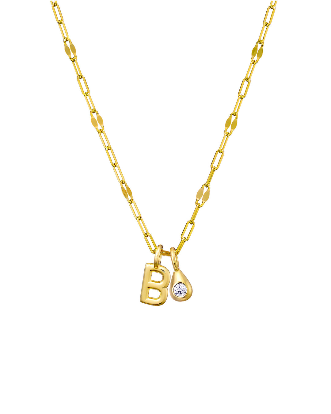 Imprint 14K Gold Vermeil Initial Cubic Zirconia Necklace