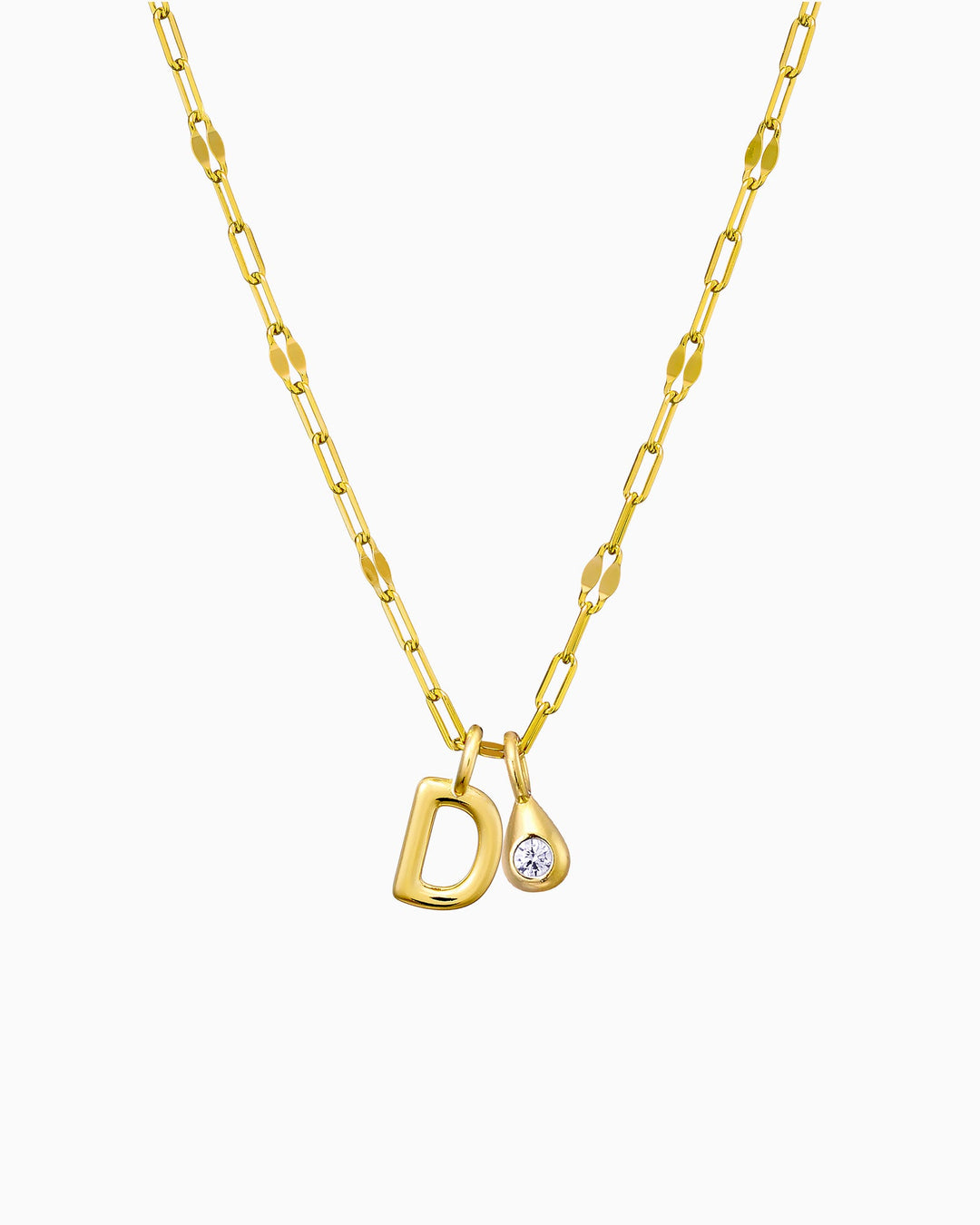 Imprint 14K Gold Vermeil D Initial Cubic Zirconia Necklace