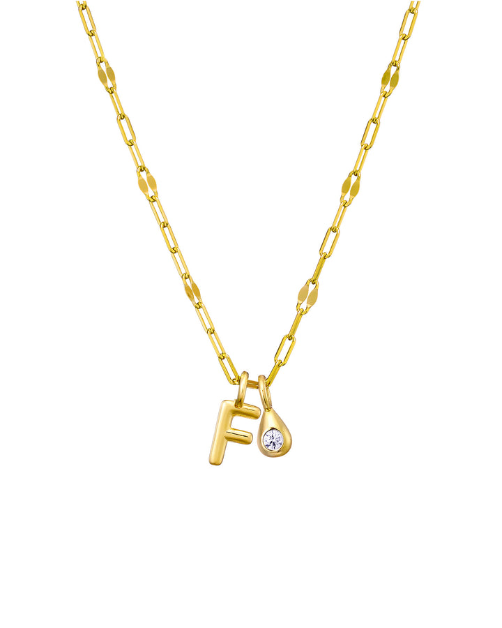 Imprint 14K Gold Vermeil Initial Cubic Zirconia Necklace