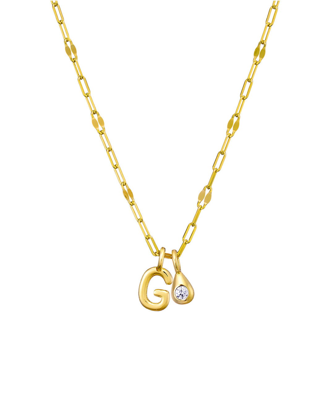 Imprint 14K Gold Vermeil Initial Cubic Zirconia Necklace