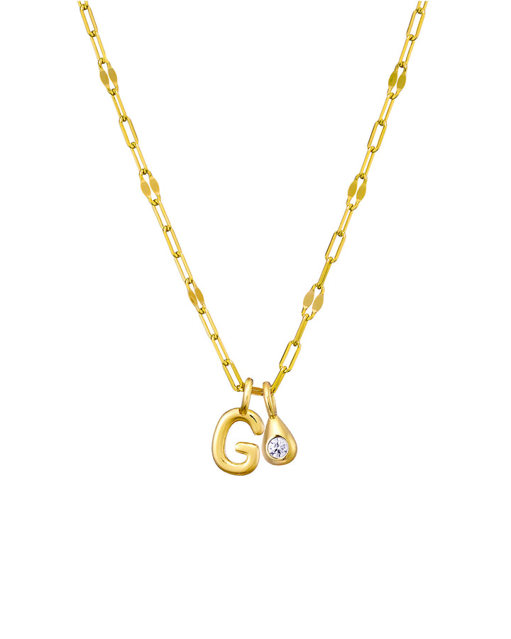 Imprint 14K Gold Vermeil Initial Cubic Zirconia Necklace