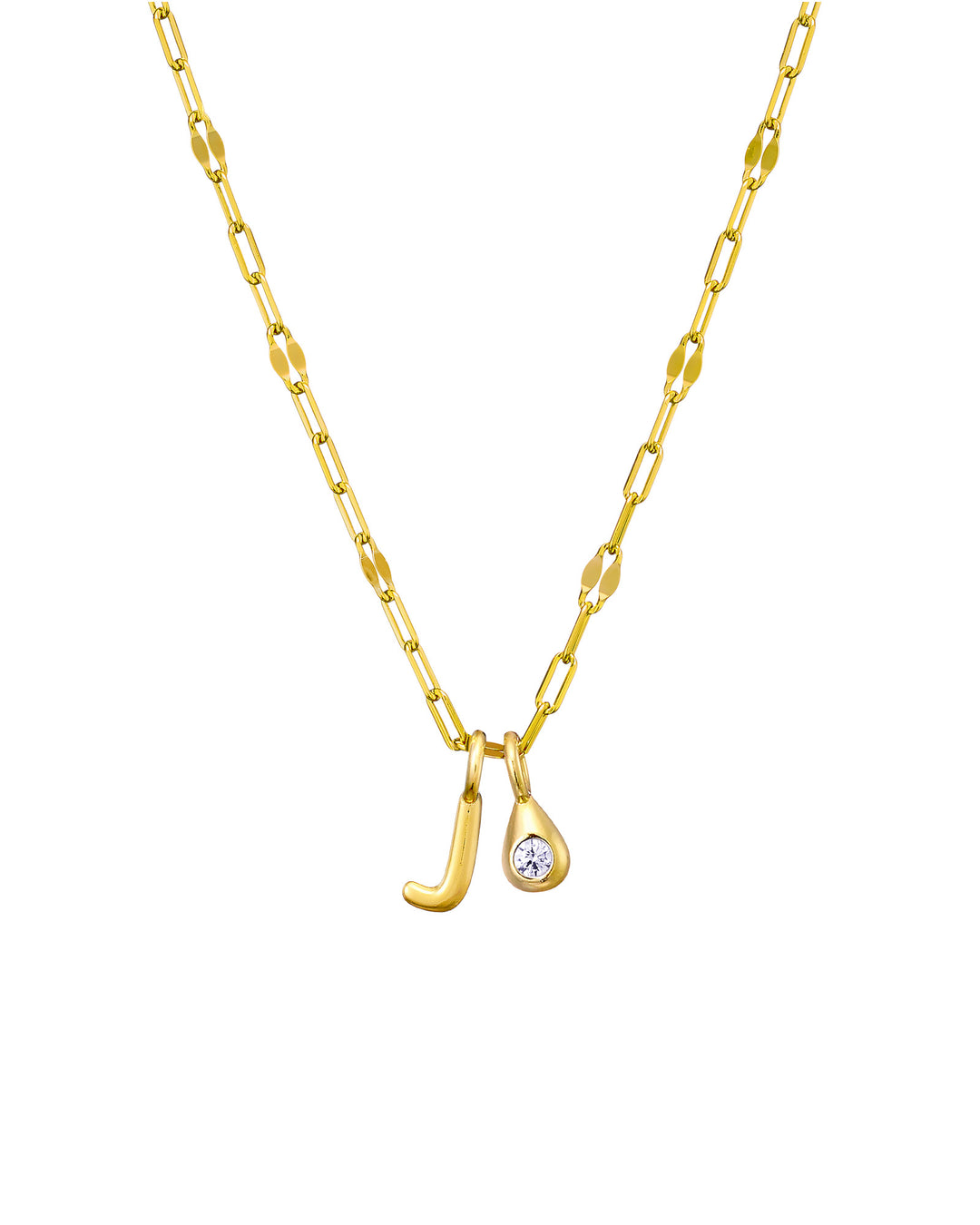 Imprint 14K Gold Vermeil Initial Cubic Zirconia Necklace