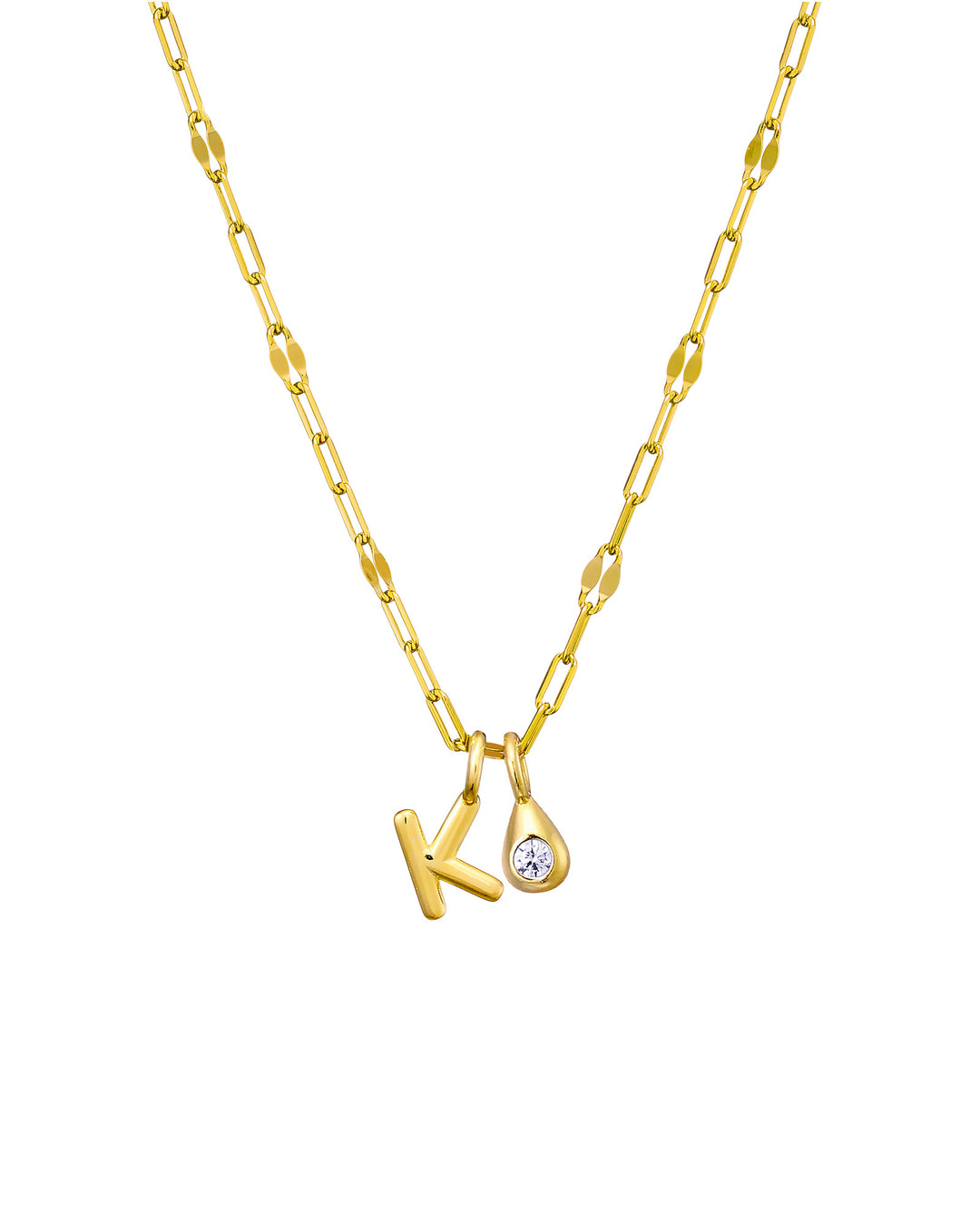 Imprint 14K Gold Vermeil Initial Cubic Zirconia Necklace