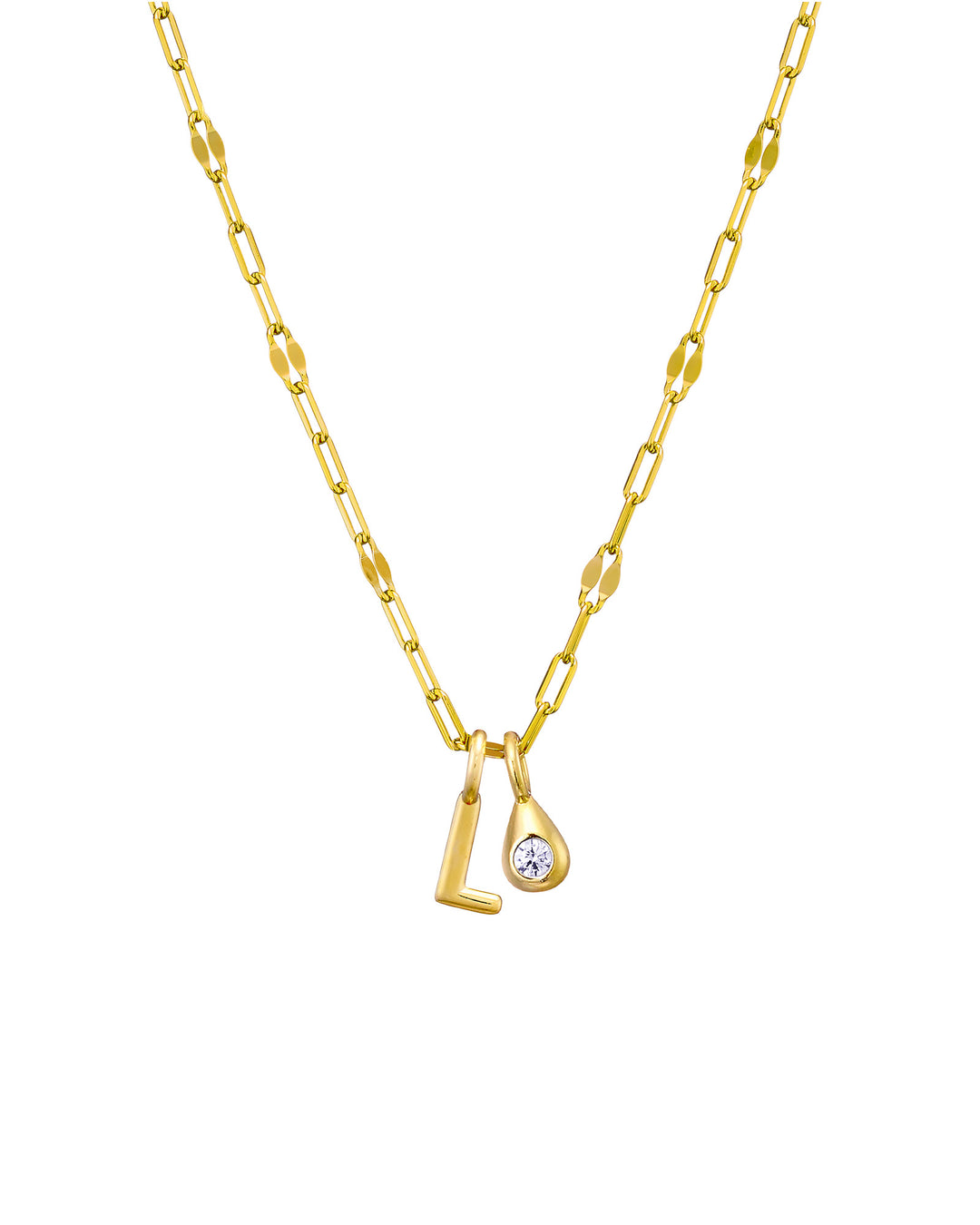 Imprint 14K Gold Vermeil Initial Cubic Zirconia Necklace