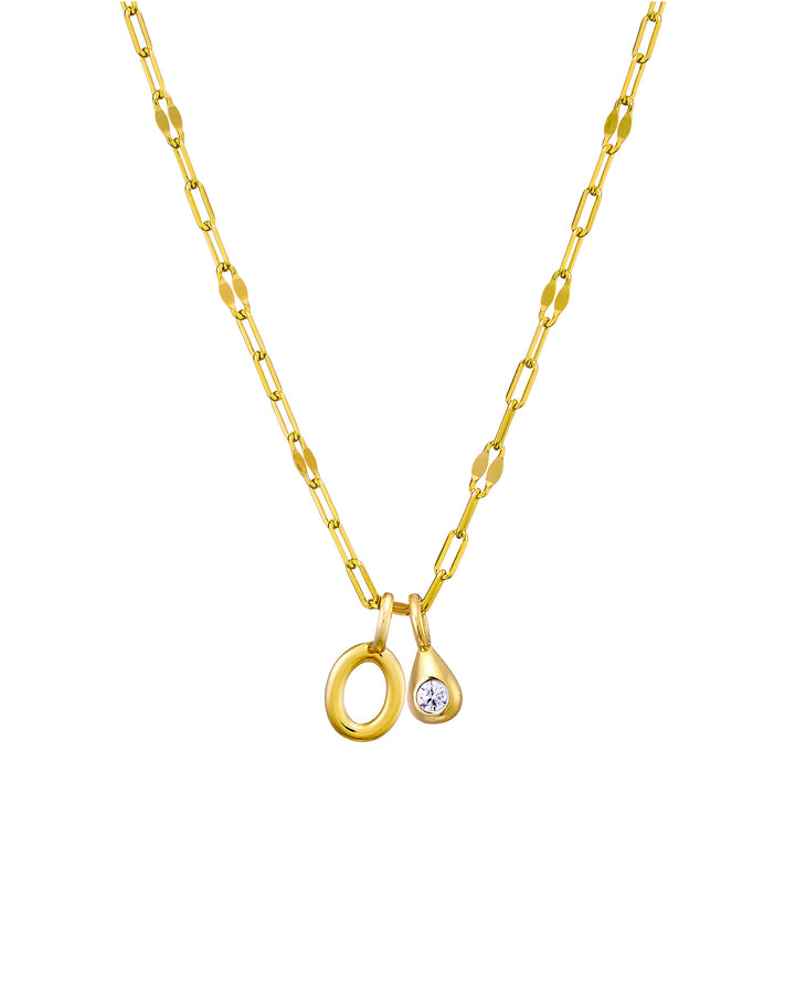 Imprint 14K Gold Vermeil Initial Cubic Zirconia Necklace