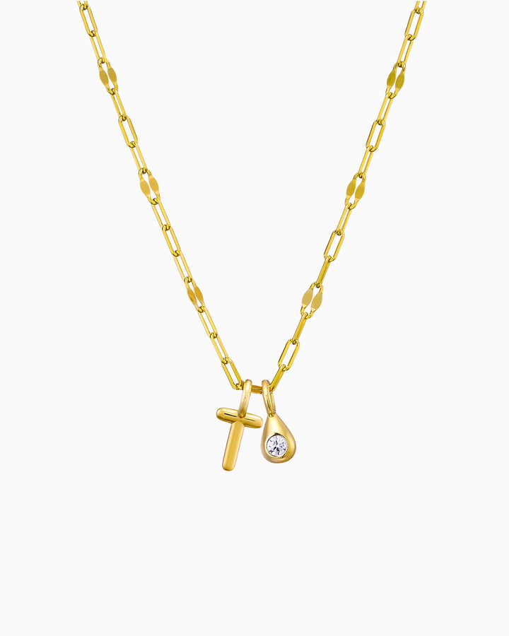 Imprint 14K Gold Vermeil T Initial Cubic Zirconia Necklace