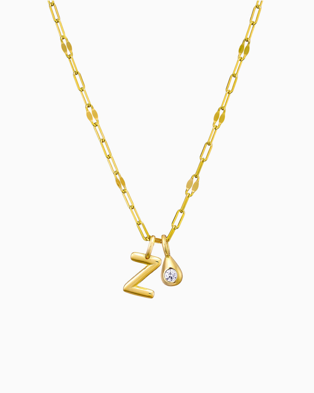 Imprint 14K Gold Vermeil Z Initial Cubic Zirconia Necklace