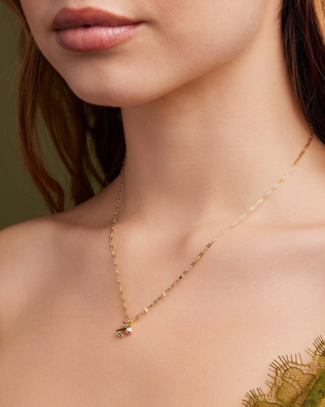 Imprint 14K Gold Vermeil Z Initial Cubic Zirconia Necklace