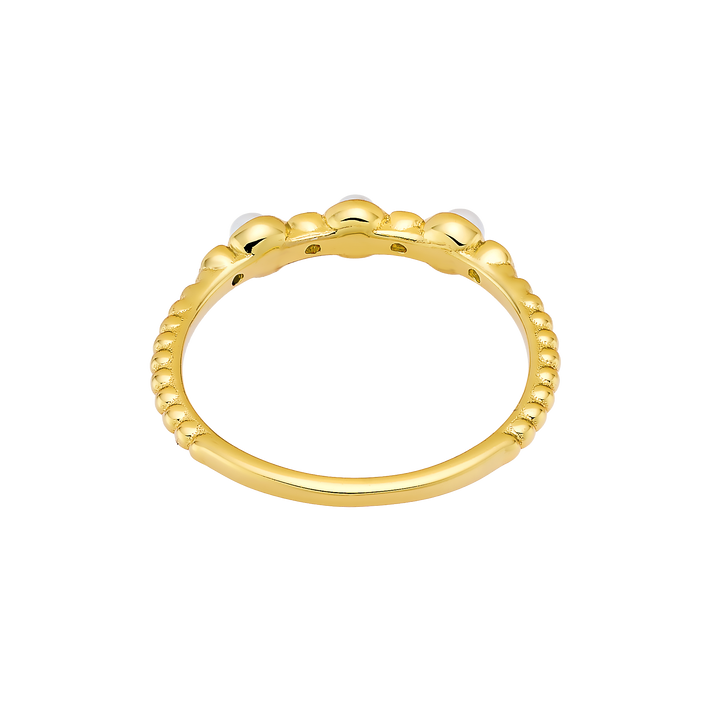 Perla 14k Gold Vermeil Shell Pearl Cubic Zirconia Ring