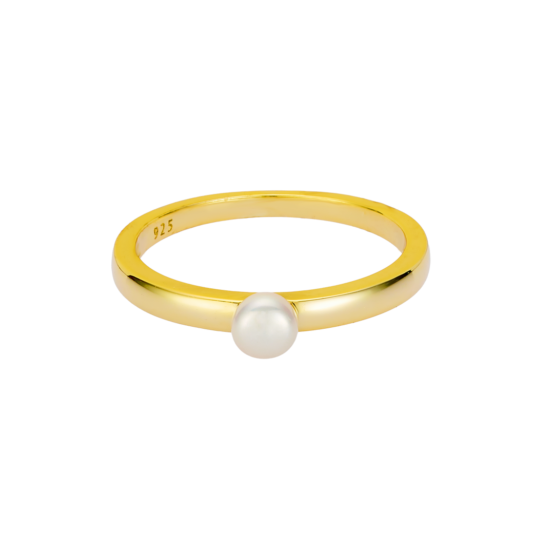 Perla 14k Gold Vermeil Pearl Ring