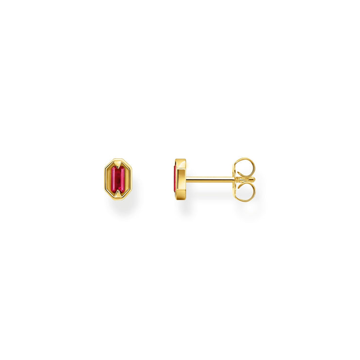 THOMAS SABO Small Ear Studs with Red Stones