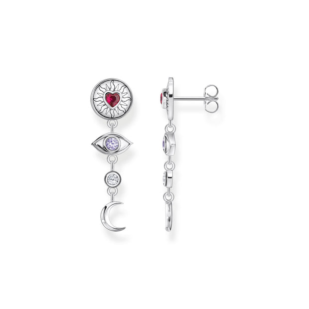 THOMAS SABO Silver Cosmic Talisman Earrings with Colourful Stones