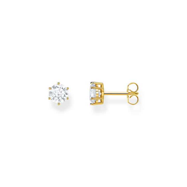 Ear studs with white zirconia in brilliant cut | The Jewellery Boutique