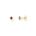 Small ear studs Vintage with red sapphire  | The Jewellery Boutique