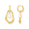 Hoop Earrings with Freshwater Pearls In Gold |The Jewellery Boutique Australia