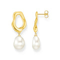 Stud Earrings with Freshwater Pearls in Gold |The Jewellery Boutique Australia