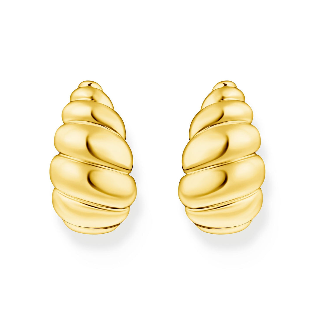 Organic shapes twisted ear studs