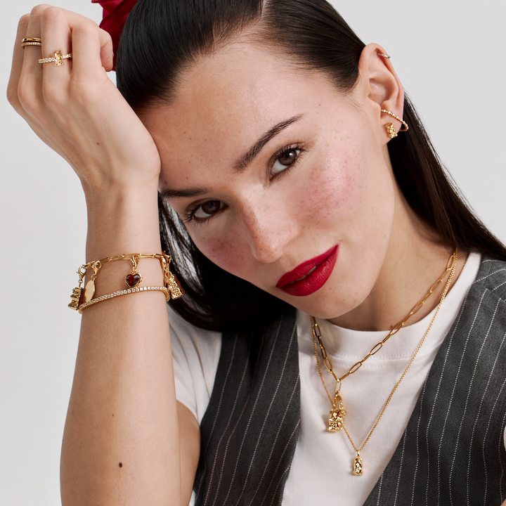 Ear studs with Gold HARIBO goldbear