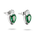 THOMAS SABO Stud Earrings with Green Teardrop Stones Silver