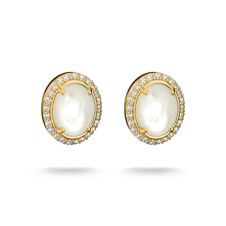 Ear studs mother-of-pearl with zirconia | THOMAS SABO Australia