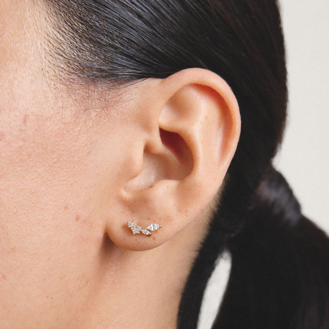 Stud earrings with zirconia | Jewellery Boutique Australia