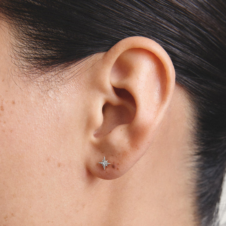 Stud earrings star with zirconia | Jewellery Boutique Australia