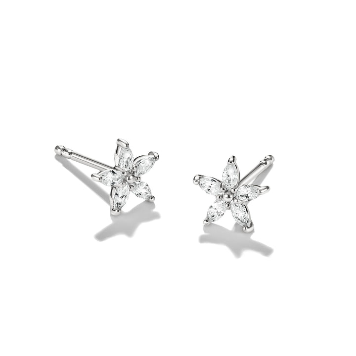 Stud earrings flower with zirconia | Jewellery Boutique Australia
