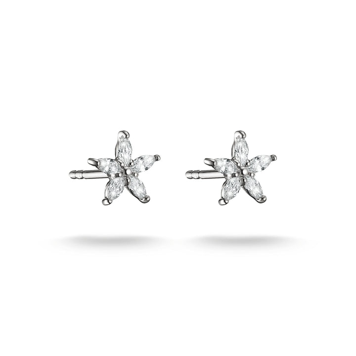 Stud earrings flower with zirconia | Jewellery Boutique Australia