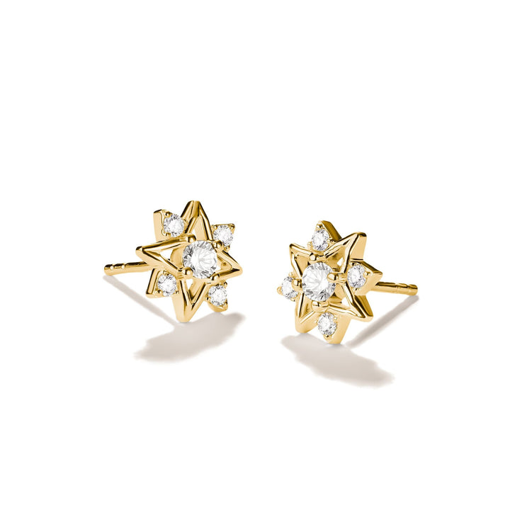 Stud earrings star with zirconia | Jewellery Boutique Australia