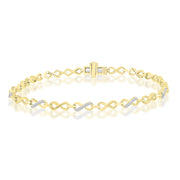 Bracelet with 0.20ct Diamonds in 9K Yellow Gold