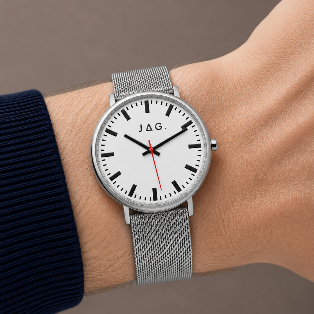 Glebe Silver Stainless Steel 42mm Watch